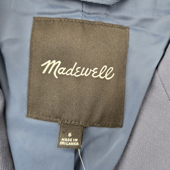 Madewell The Rosedale Blazer in Crepe. COLOR: Nighttime Size 6. New.Crafted of - Picture 9 of 10